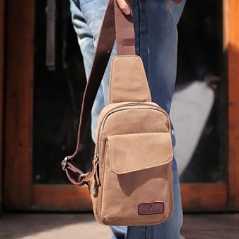small canvas sling bag