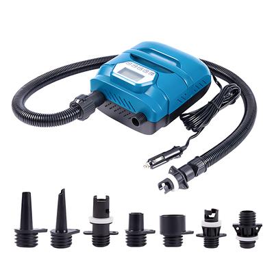 20PSI Hochdruck SUP Pumpe Dual Motor 150W 12V DC Aufblasbare Entleerbare Elektrische Luftpumpe mit 7