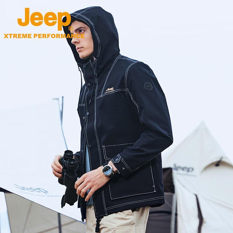 Jeep Men's Outdoor Waterproof Breathable Windbreaker Jacket