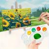 Disposable Wash-Free Watercolor Art Palette - Plastic Paint Palette with Multiple Wells & Central Mixing Area, Pre-Numbered Sections