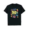 Vintage 90S Graphic T-Shirt For Men & Women - Casual Summer Tee With Streetwear Design, Round Neck Short Sleeve Knit Fabric, Black With Colorful 90S