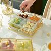 Nordic Fruit Dessert Snacks Bowl Salad Food Nuts Storage Tray With Lid Glasses Dishes Serving Bowl For Party Cake Holder Set