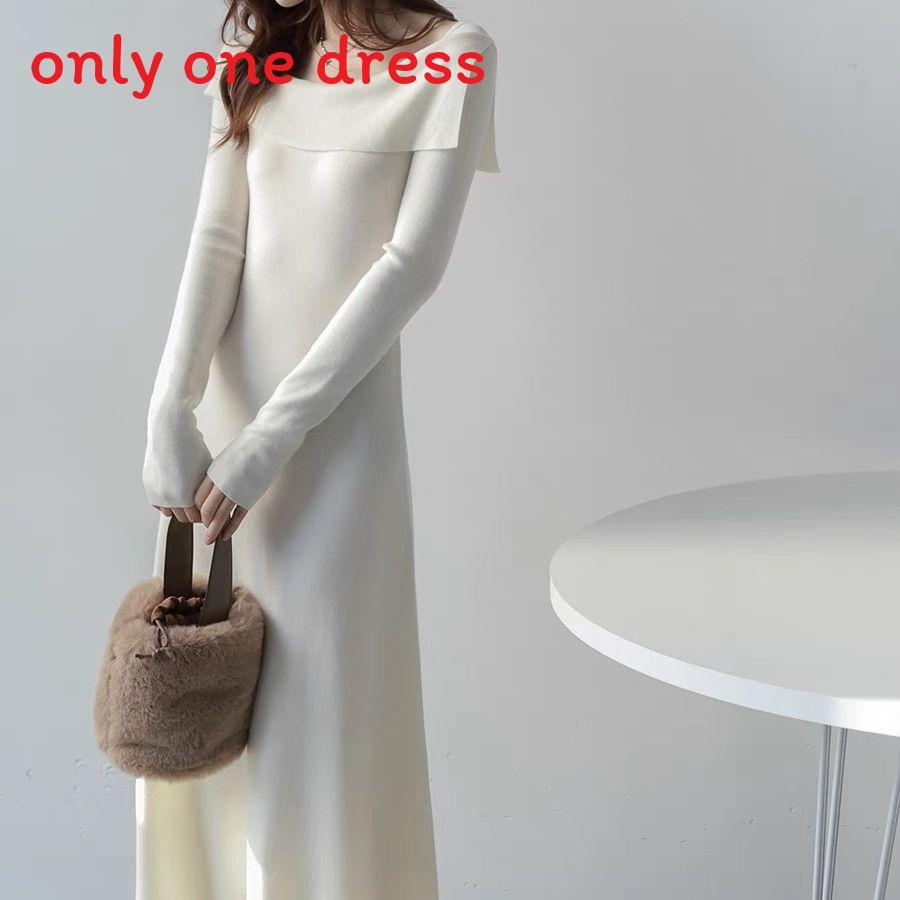 Fashion Knitted Off Shoulder Dress With Long Sleeves For Casual And Party Wear