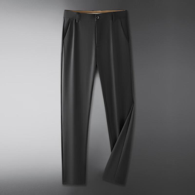 Dibenze Men s Plus Size Straight Leg Business Casual Trousers 42