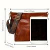 Boho Chic Faux Leather Shoulder Bag for Women Large Capacity Crossbody Tote with Vintage Wide Strap Casual Commuter Hand Bill