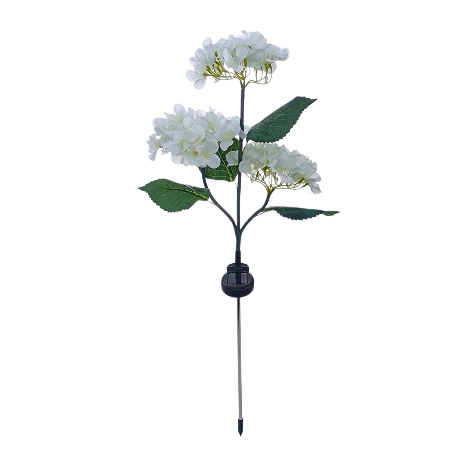 

Solar Powered Outdoor Garden Decorative Flower Light with Realistic Artificial Hydrangea Design for Yard Patio Pathway Lighting one size