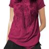 2023 European & American Halloween Skull Print Casual Women's Short Sleeve Sweatshirt Top