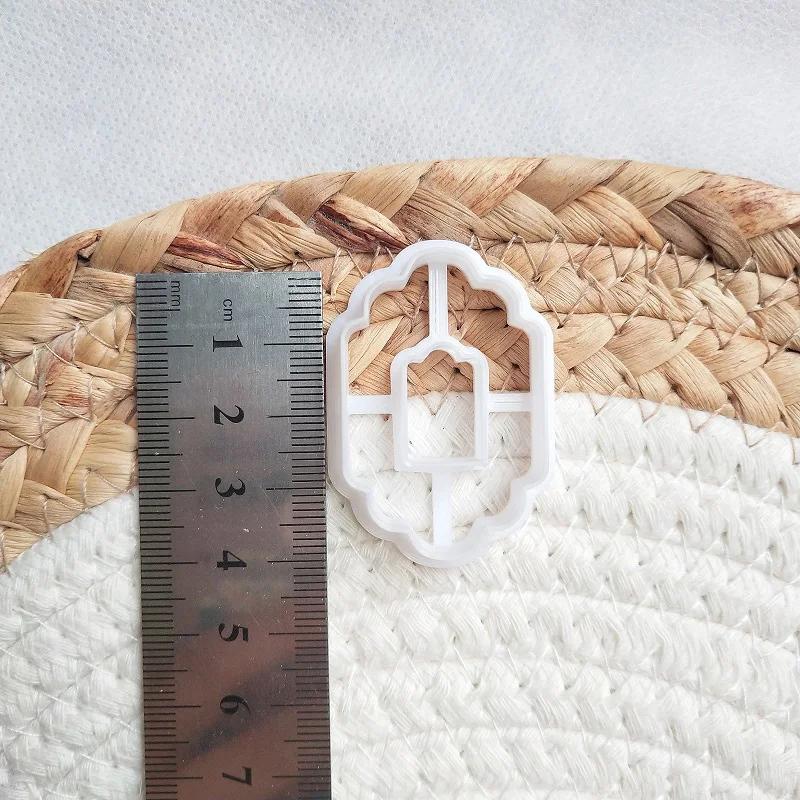 NEW Polymer Clay Cutters Flower Arched Geometry Clay Cutters for Jewelry Making French Earring Cutters for Pottery Clay Tools