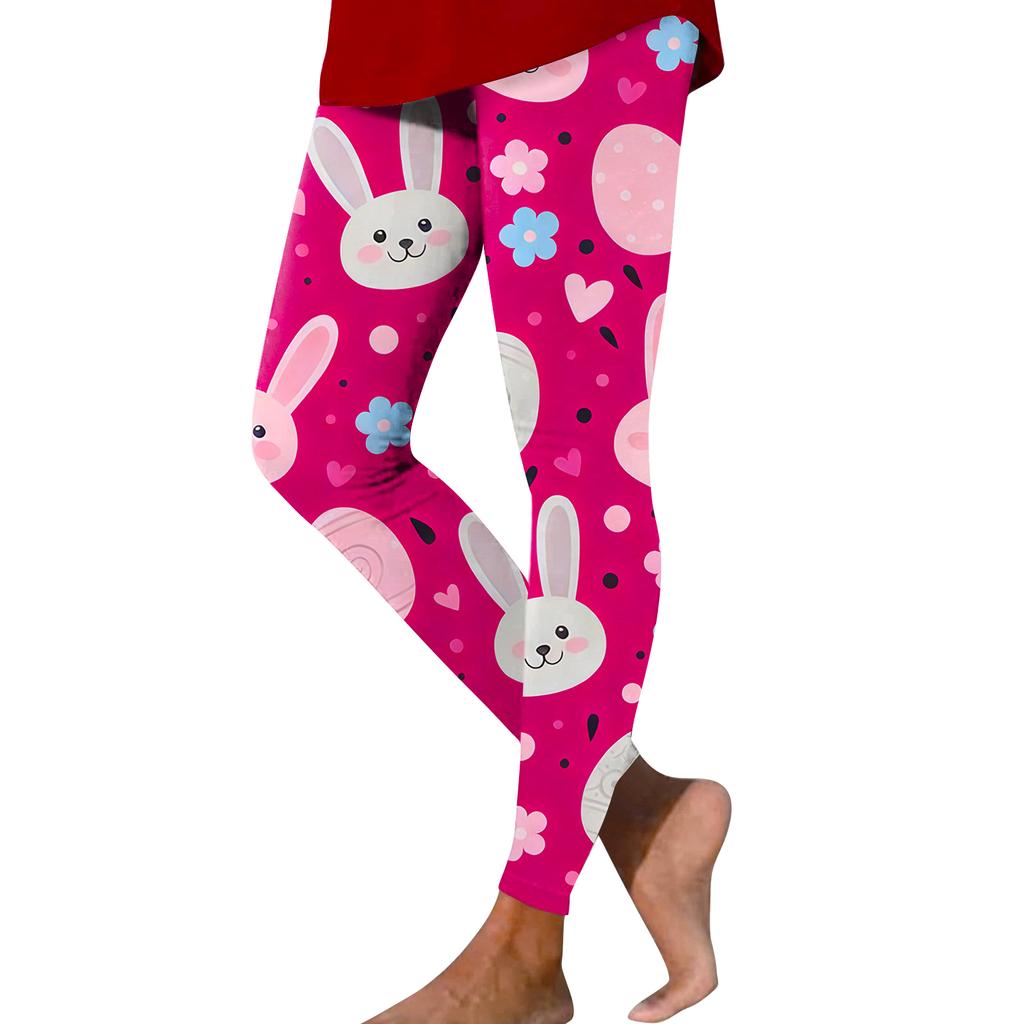 Damen Casual Mode Outdoor Weihnachten Bedruckt Slim Elastische Yogahose Cropped Hose