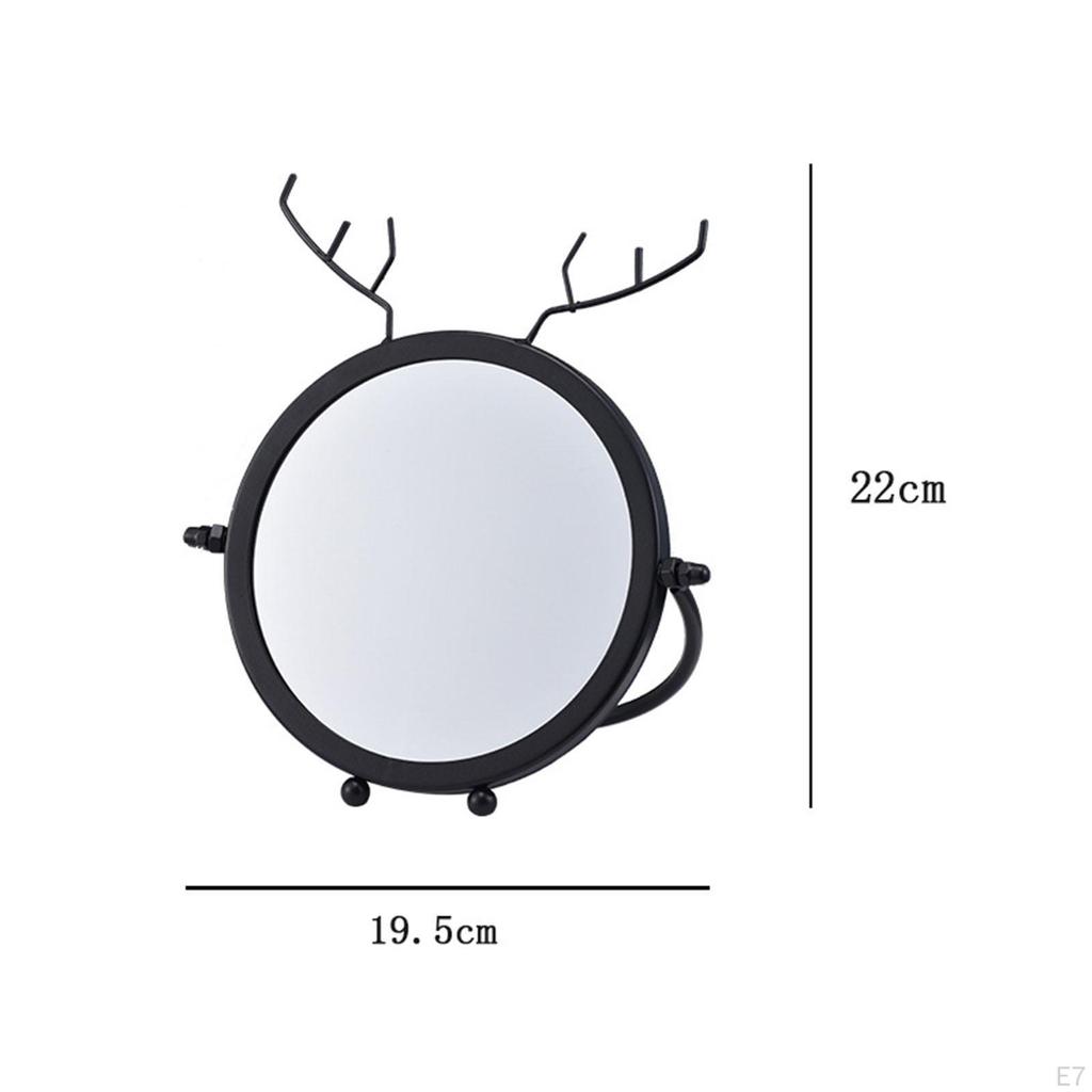 Desk 60° Rotation Mirror Single Sided Simple Round Decoration Modern Desktop Makeup for