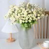 Artificial Flowers 30 Heads Silk Cloth Chamomile Stems Pastoral Style Fake Flowers Wall Wedding Decor Photo Props