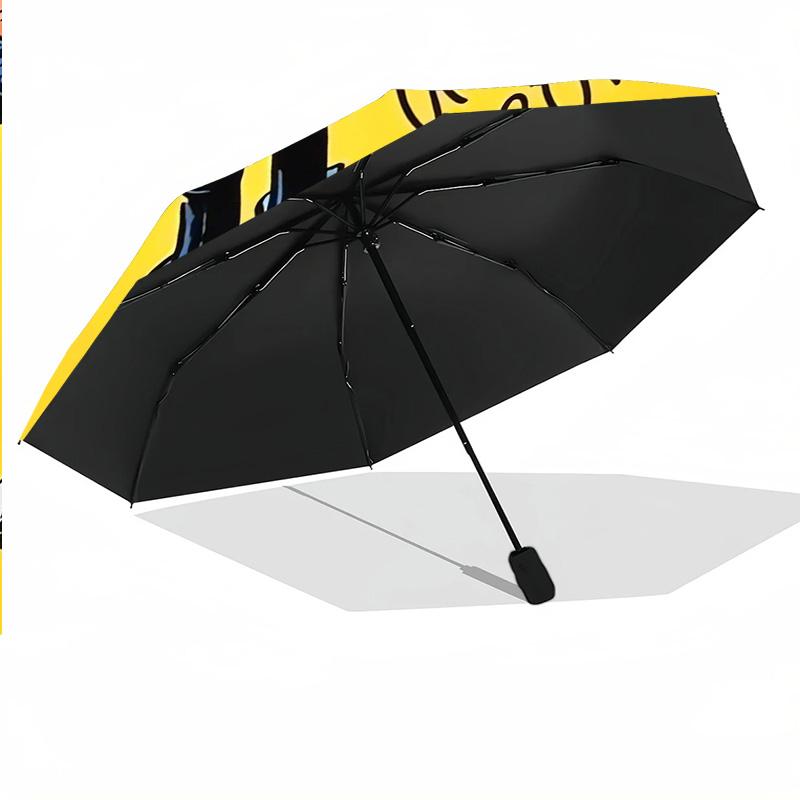 Gaston Lagaffe Winddichter Automatischer 8-Rippen Faltbarer Regenschirm Tragbarer Outdoor Sonnenschirm