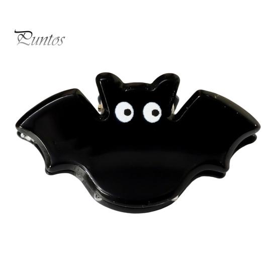 Black Cat Spider Witch Hat Accessories Halloween Cartoon Hair Clips for Women Girls, Acrylic Glitter Pumpkin/Ghost/Bat/Cat Reliable Clamping