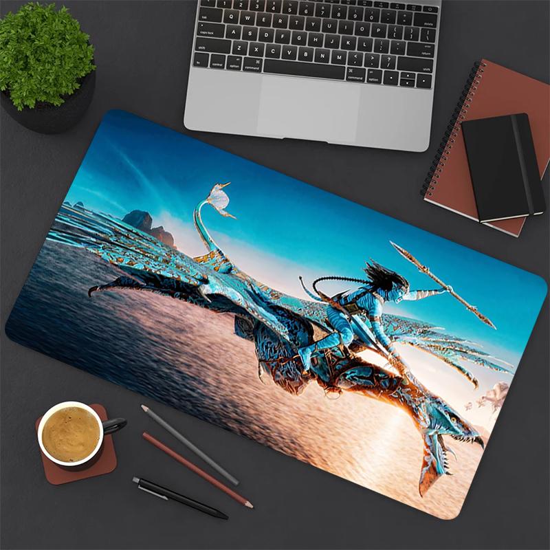 1Pc Fantasy Warrior Dance Gaming Mouse Pad Keyboard Desk Mat Non-slip Rubber Lock Edge Waterproof Computer Mousepad for Office Home Decor Y1337