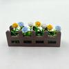 Miniatur Blumen Zaun Pflanzkasten Mini Hochbeet Figure Modell 1/12 Maßstab Puppenhaus Feengarten Dekoration Zubehör
