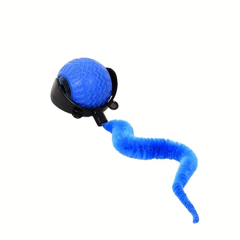 1pcs New Orange And Blue Smart Interactive Cat Toy Ball Features Upgraded Collision Detection And a Realistic Tail