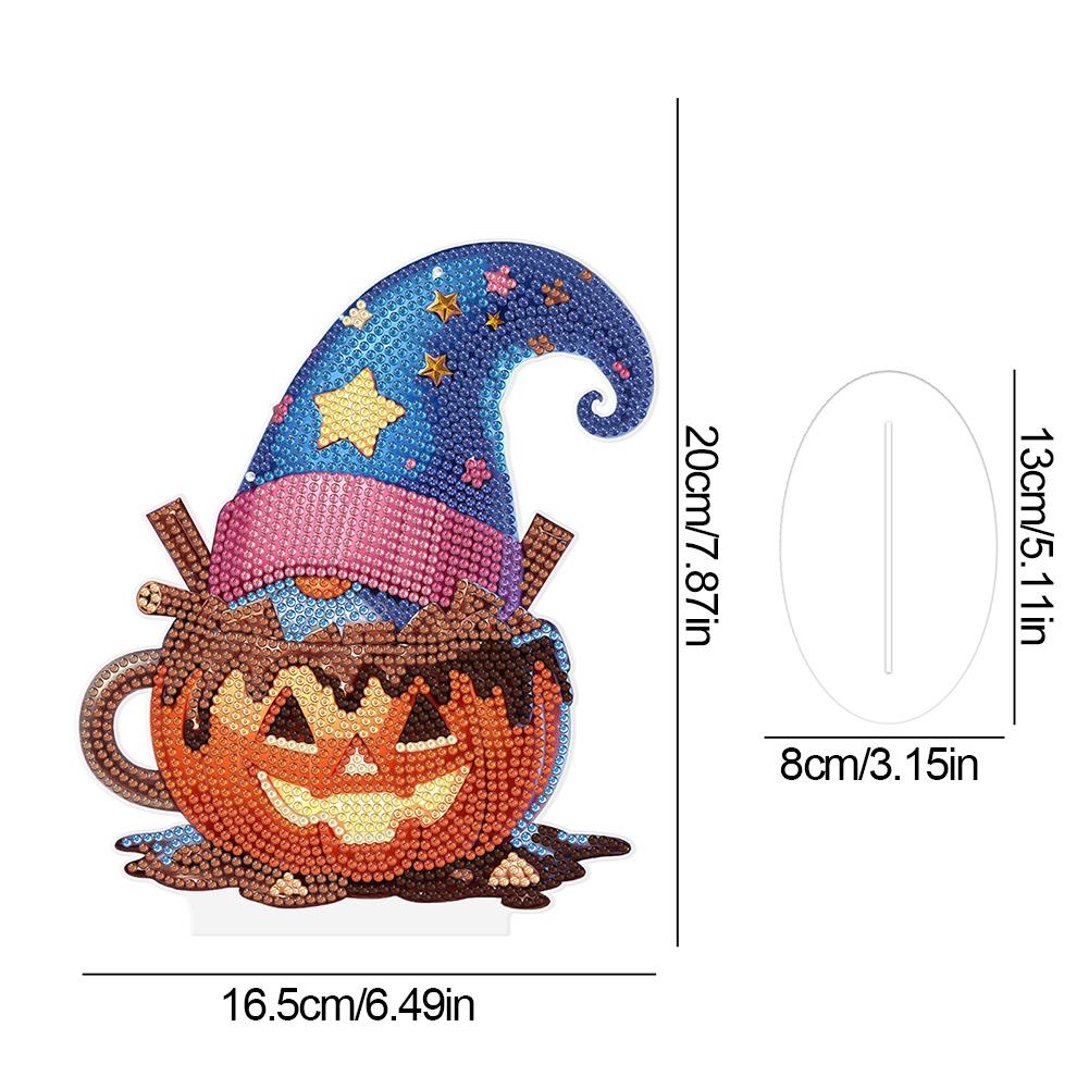 Acrylic Halloween Theme Diamond Painting Tabletop Ornaments Kit Table Top Diamond Painting Ornament Kits Home Bedroom Decoration