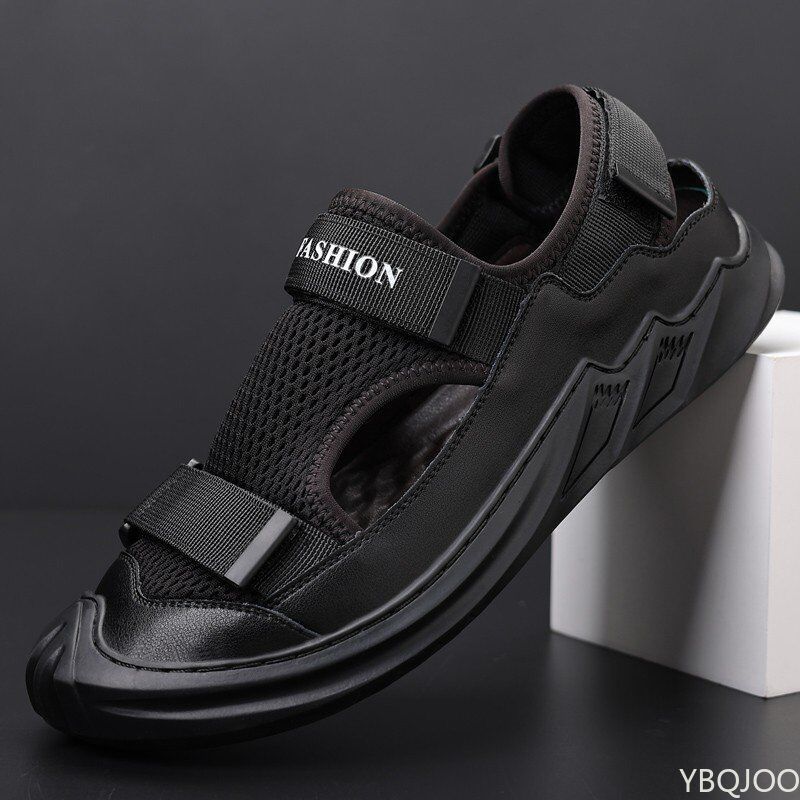 Sandals Men's Large Size Soft Sole 2025 Summer New Slippers Baotou Breathable Beach Shoes Outdoor Casual Shoes Chaussure Homme