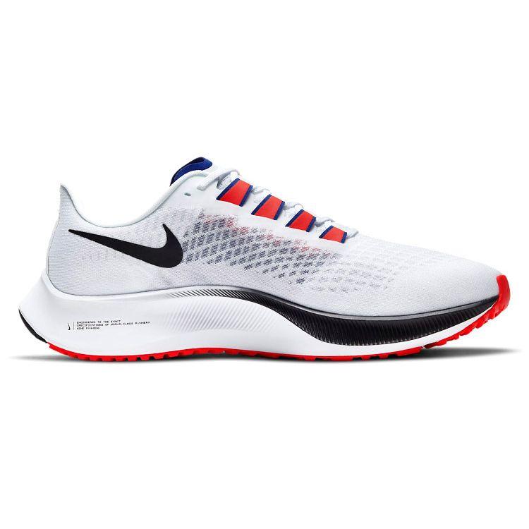 Nike Air Zoom Pegasus 37 White Concord Men Sneakers Bright-Crimson Black DD8348-100