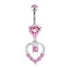 Premium Stainless Steel Navel Ring Hypoallergenic Sparkling Zircon Belly Button Piercing for Party