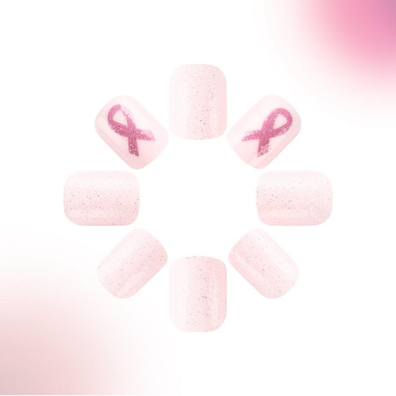 Lesklé nalepovací nehty na Valentýna - 24 kusů, odnímatelná sada