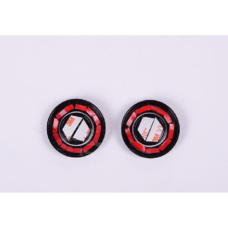 ABS Carbon Fiber Seat Headrest Button Ring Cover For Defender 110 90 -