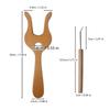 Fourchette de tissage en bois avec pointe courbée, aiguille à tresser, ensemble d'outils de tissage de fil pour débutants, adultes, tressage de cordes, artisanat fait main