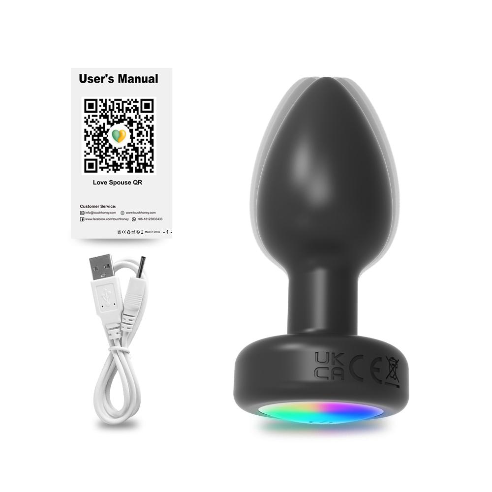 APP med blinkende lys Vibrerende analplugg Jumping Egg Sexleketøy Voksenprodukter