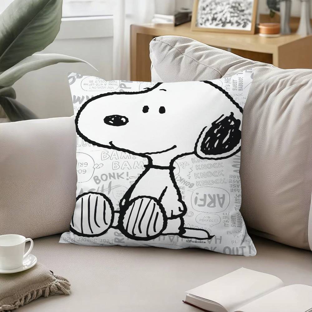 Cartoon Dog-S_SnoopyS Pillow Case Pattern Printed Pillowcase For Living Room Sofa Cushion Cover & Bedroom Decor