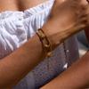 Double Layer Bracelet Sun Moon Charm Bracelets Stainless Steel Wrist Jewelry Present for Women Men Trendy Accessory