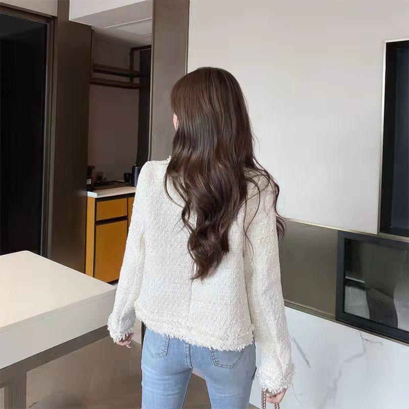 2024 Women's Korean Tweed Short Coat – Autumn/Winter Casual Celebrity Style