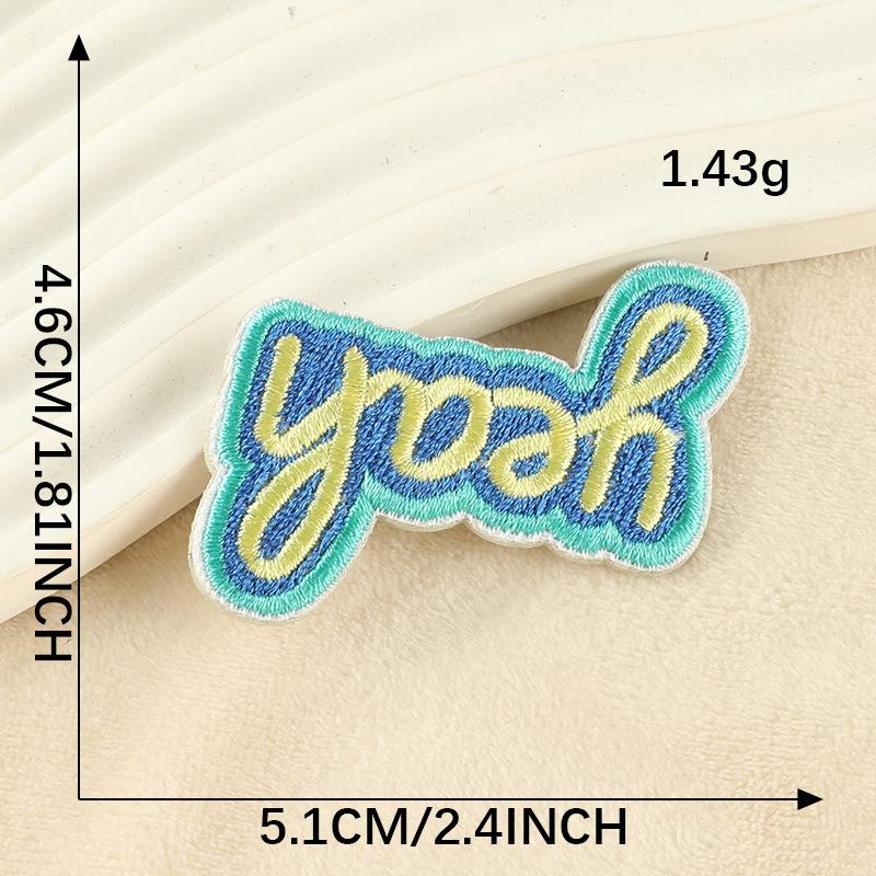 Embroidery Label Cartoon English Alphabet Embroidery Label Patch Sticker Shoe and Hat Badge Clothing Accessories Cloth Sticker