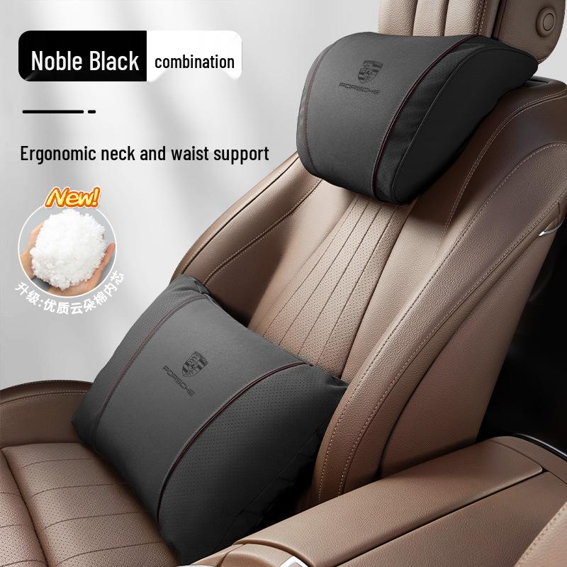 Porsche Kopfstützen- und Lendenwirbelstützkissen für Macan, Cayenne, Panamera, 718/911