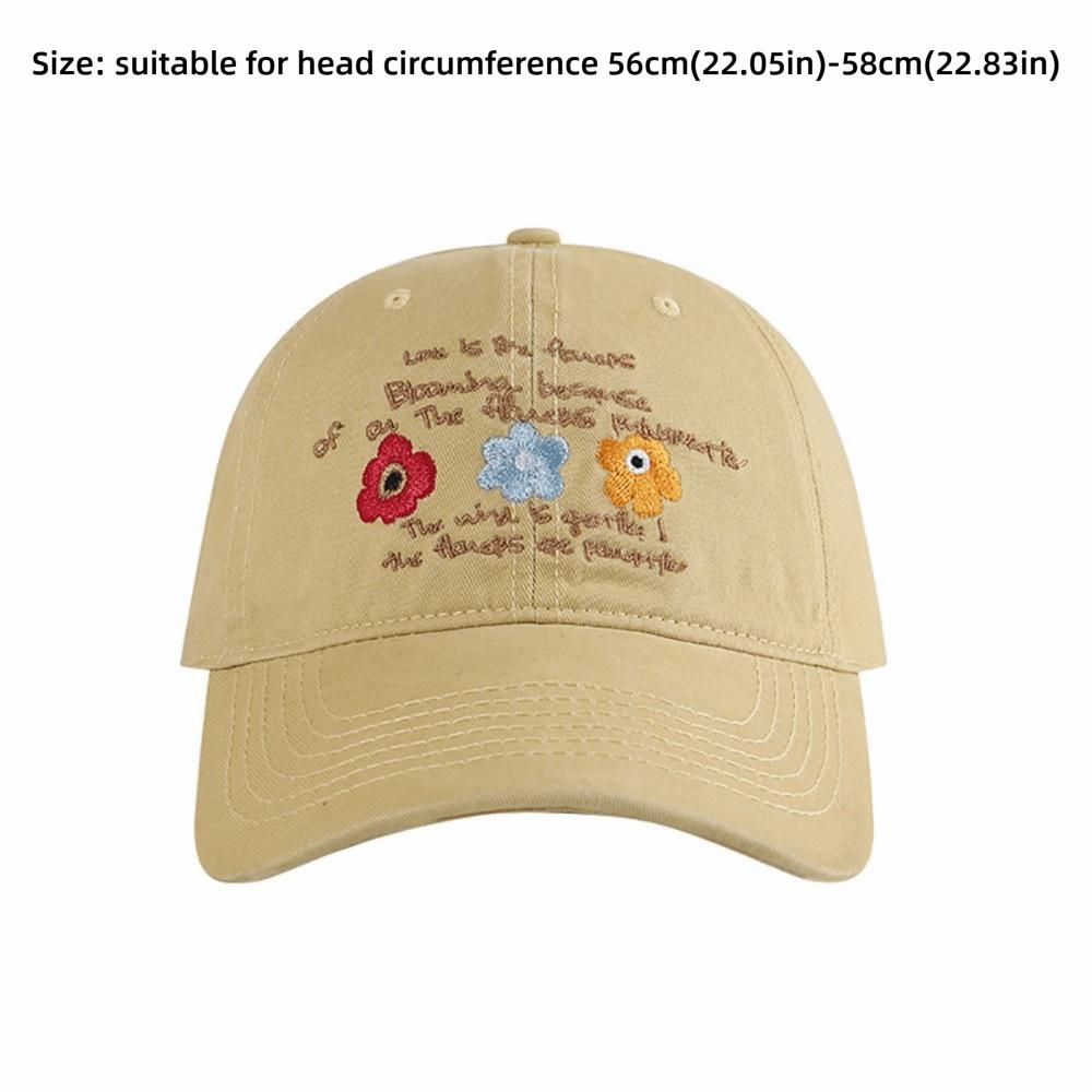 Flower Embroidery Baseball Cap Multicolor Sunshade Hat Fashion Sports Hat  Casual Outdoor