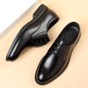 Four Seasons Leather Shoes Men's Business Dress Gentleman's Leather Shoes Low Top Lace-Up Casual Leather Shoes Men's Wedding Shoes Men's