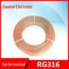 Silver-Plated RG316 High-Temp Shielded RF Coaxial Wire 50-Ohm 50-1.5