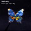 Retro Story Star Gazing Sticker Pack: Butterfly Laser Stamped Journal Decorations, 6 Styles.