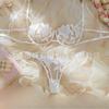 Lace Sexy Lingerie Print Suspender Set Hollow Bra Bra