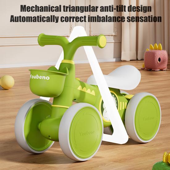 Baby Balance Bike for Toddlers 12-24 Months Comfortable Silent Wheels Balance Bike Adjustable Seat Anti-Rollover Lightweight First Bike Toddler