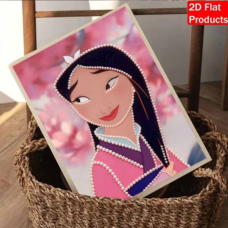 Disney Pearl Painting Mulan Art Kit Adult Beginner Home Wall Decor Special Shape