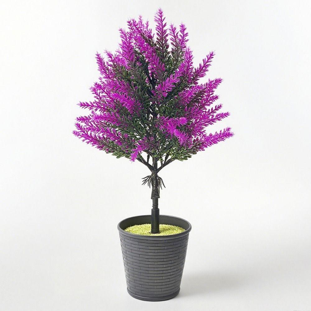 UV Resistant Simulation Lavender Plant Multicolor Fake Greenery Plant DIY Bonsai