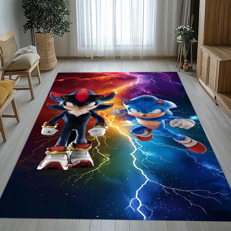 

Retro S-Sonic Cartoon Games Living Room Non-Slip Area Rug Soft Carpet for Bedroom Kids Playroom Sofa,Home Decor Doormat Gift 40x60cm