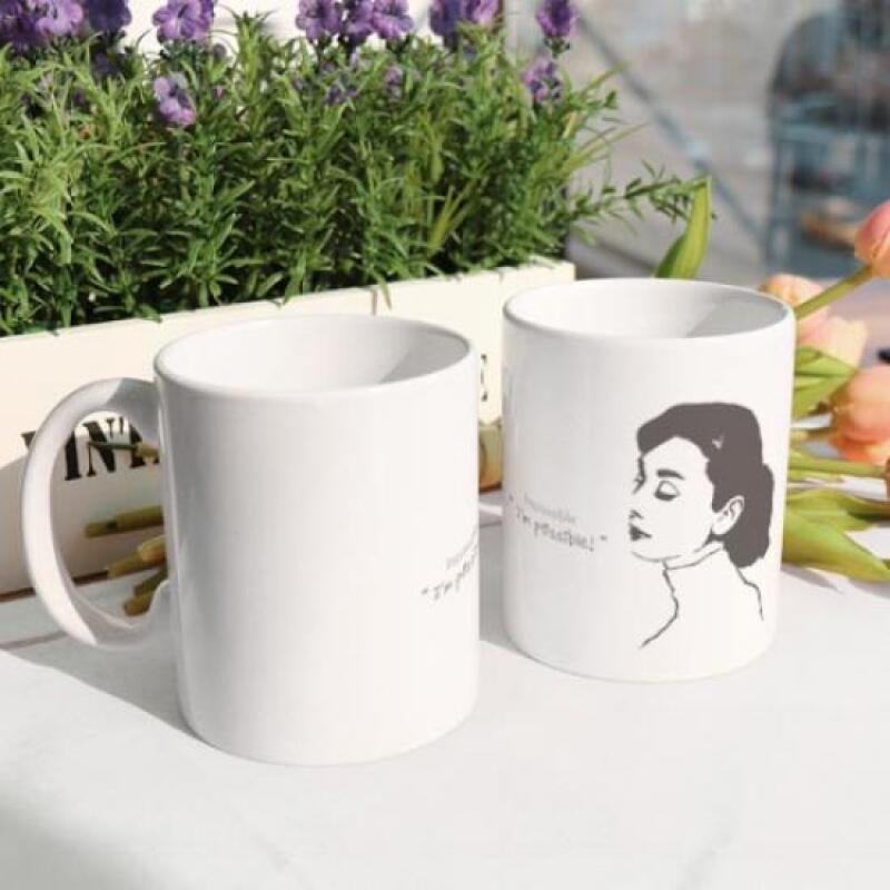 eh986-Design Mug 2p-Audrey Hepburn Quote