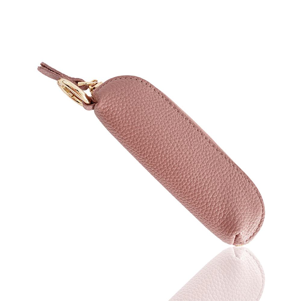 Handmade Japanese Style Leather Coin Pouch with Keychain Wallet for Women Mini Jewelry Money Key Earphone Organizer Bag Purse