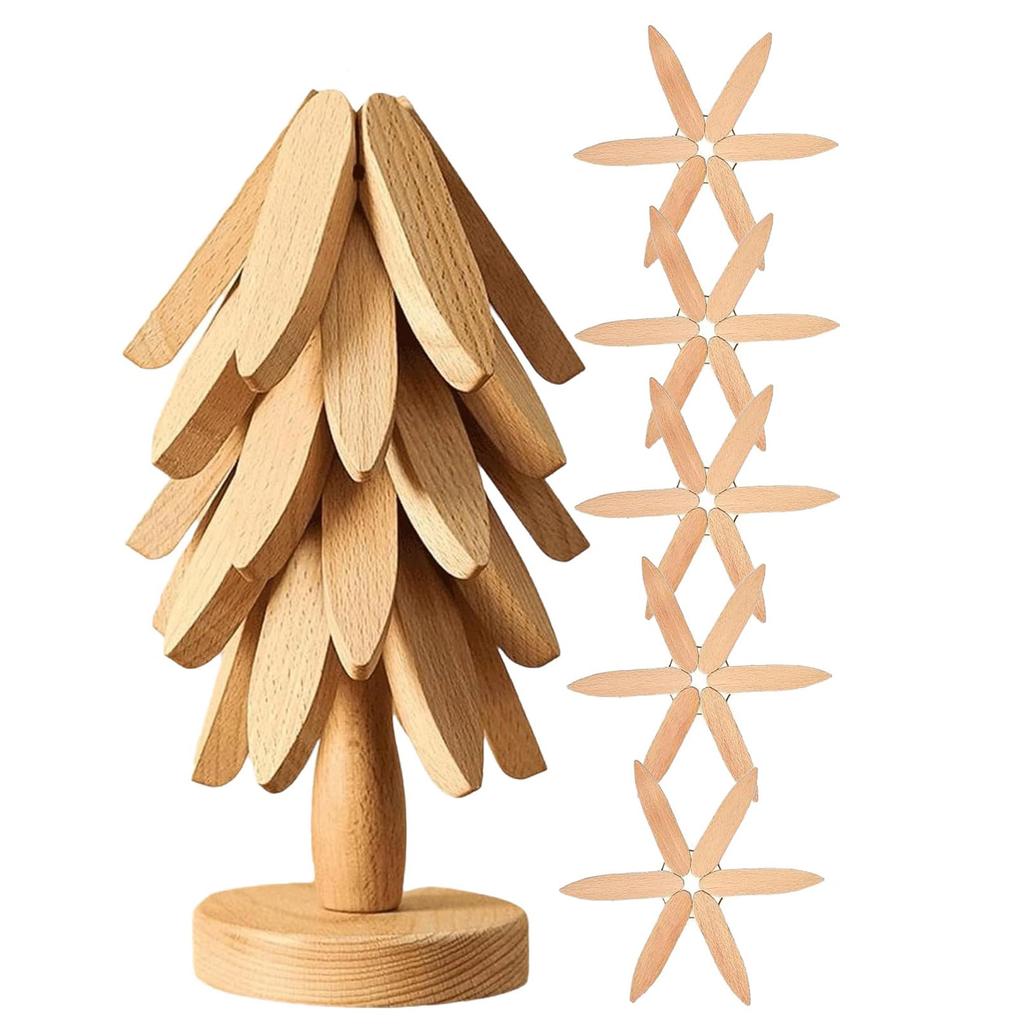 Tree Shape Set ,Wooden  For Hot Dishes Tree Shape Set For Teapot Hot Pots