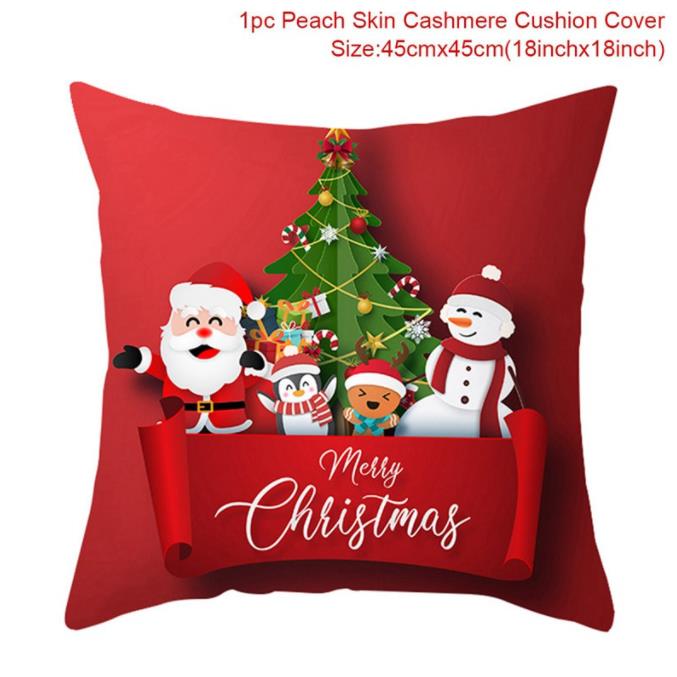 2022 Cartoon Christmas Style Collection Cushion Cover Printed Pillow Living Room Decorative Pillowcase Pillowcase Aesthetics