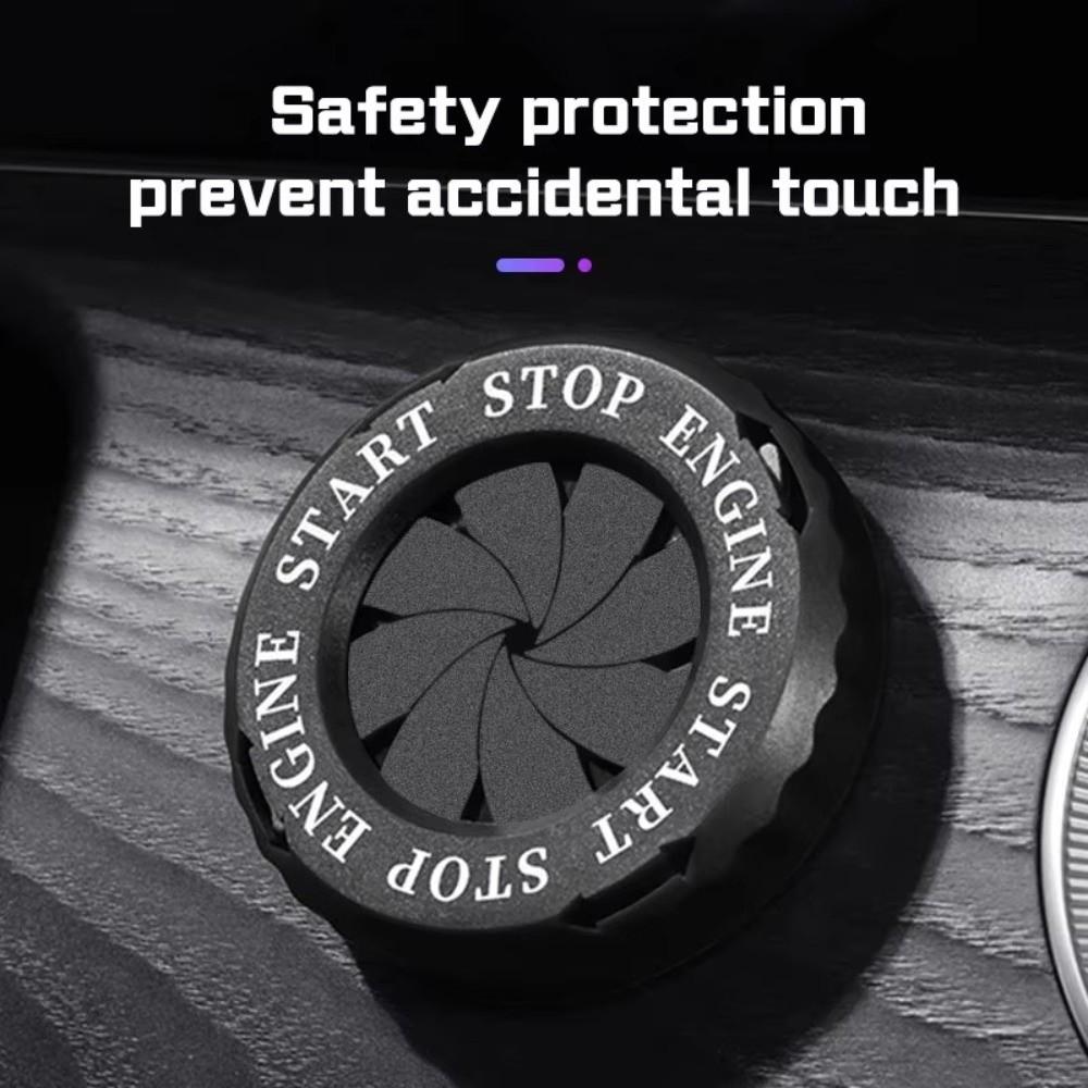 Rotary Design Ignition Switch Protective Cap Push Start Button Decor Fit for Most Models