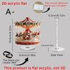 Christmas Go Round Decoration Traditional 2D Festive Christmas Acrylic Decoration Merry Go Round Horse Ornament For Window