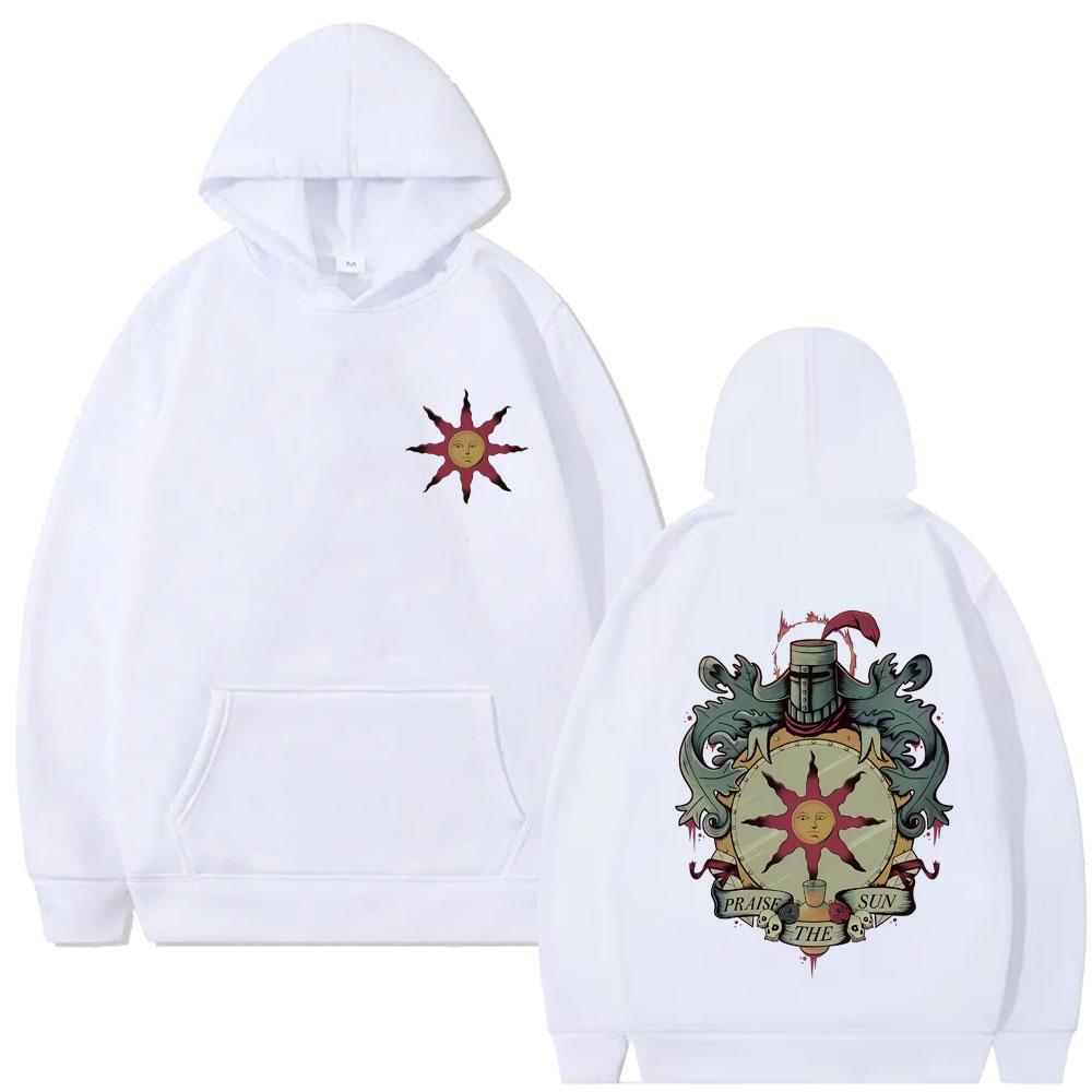 Game Dark Souls Church of The Sun Graphic Hoodie Men Women Fashion Gothic Rock Streetwear Men's Oversized Hoodies