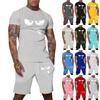Herren bedrucktes Übergrößen lockeres Kurzarm- und Shorts-Set Lässiges Kurzarm- und Shorts-Set